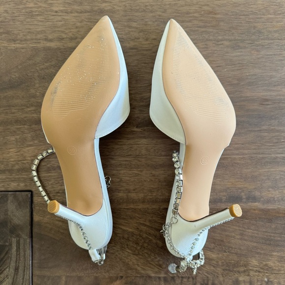 Ivory pointed crystal strap heels Size:38 - Picture 3 of 3